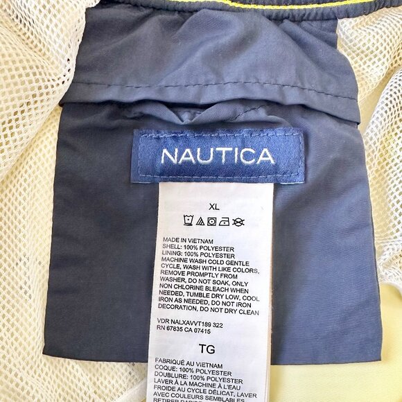 Nautica Men's Shorts Anchor Swim Trunks Yellow/Navy Blue Size XL Pre-owned - Picture 2 of 5